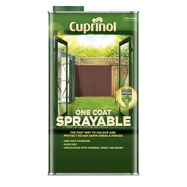 One Coat Sprayable Fence Treatment 5L - Autumn Brown