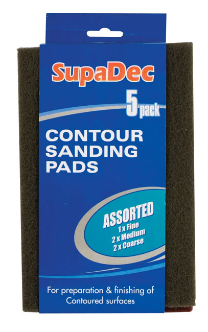 Contour/Sanding Pads 5 Pack Assorted - Assorted