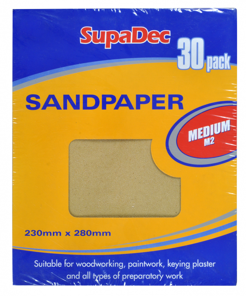 General Purpose Sandpaper - Pack 30 Medium M2