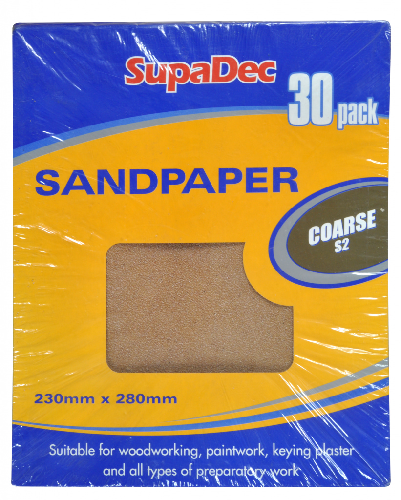 General Purpose Sandpaper - Pack 30 Coarse S2