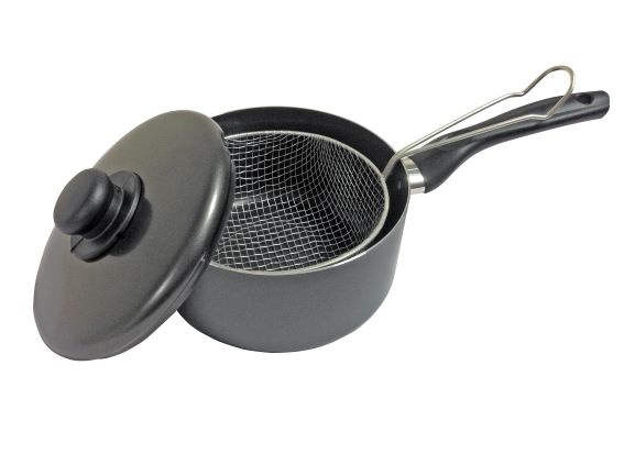 The Chef's Choice Polished Chip Pan & Lid - 20cm