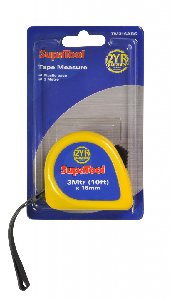 Plastic Tape Measure - 3m x 16mm