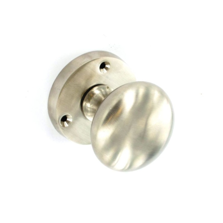 Brushed Nickel Mortice Knobs (Pair) - 60mm