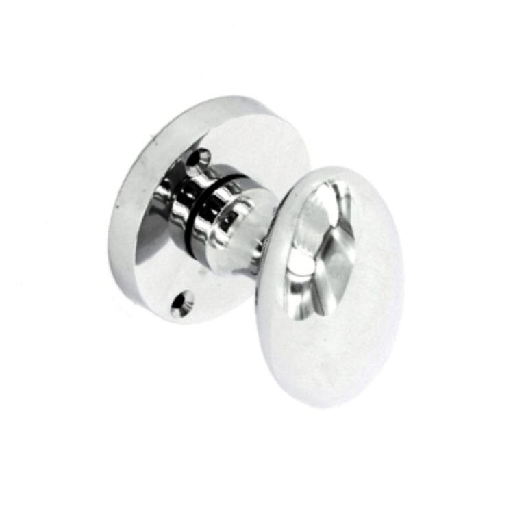 Chrome Oval Mortice Knobs (Pair) - 60mm - Pack of 5