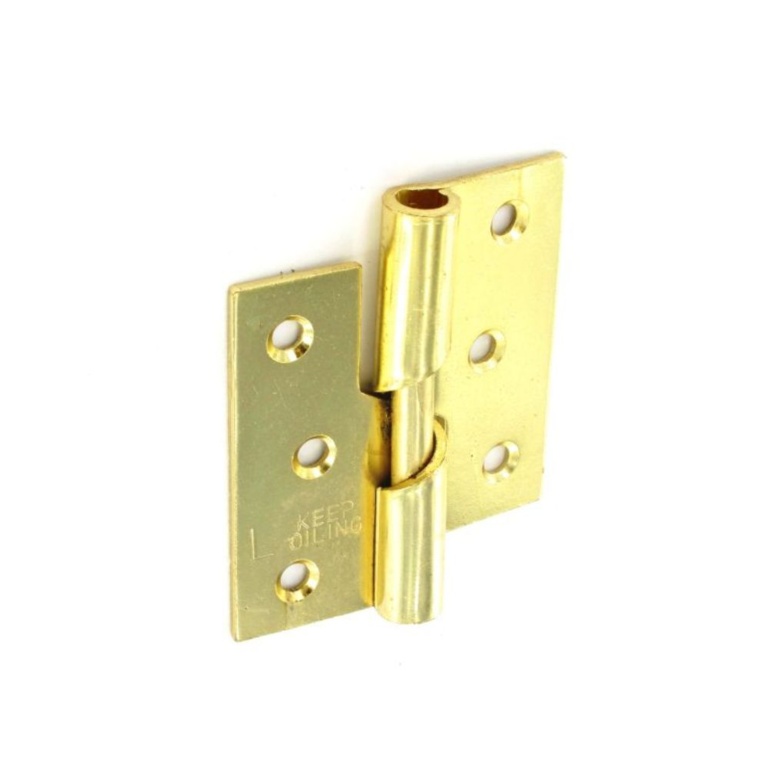 Rising Butt Hinges LH Brass Plated (Pair) - 75mm