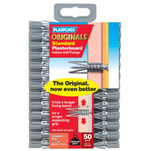 Regular Duty Plasterboard Fixings - 50 Pack