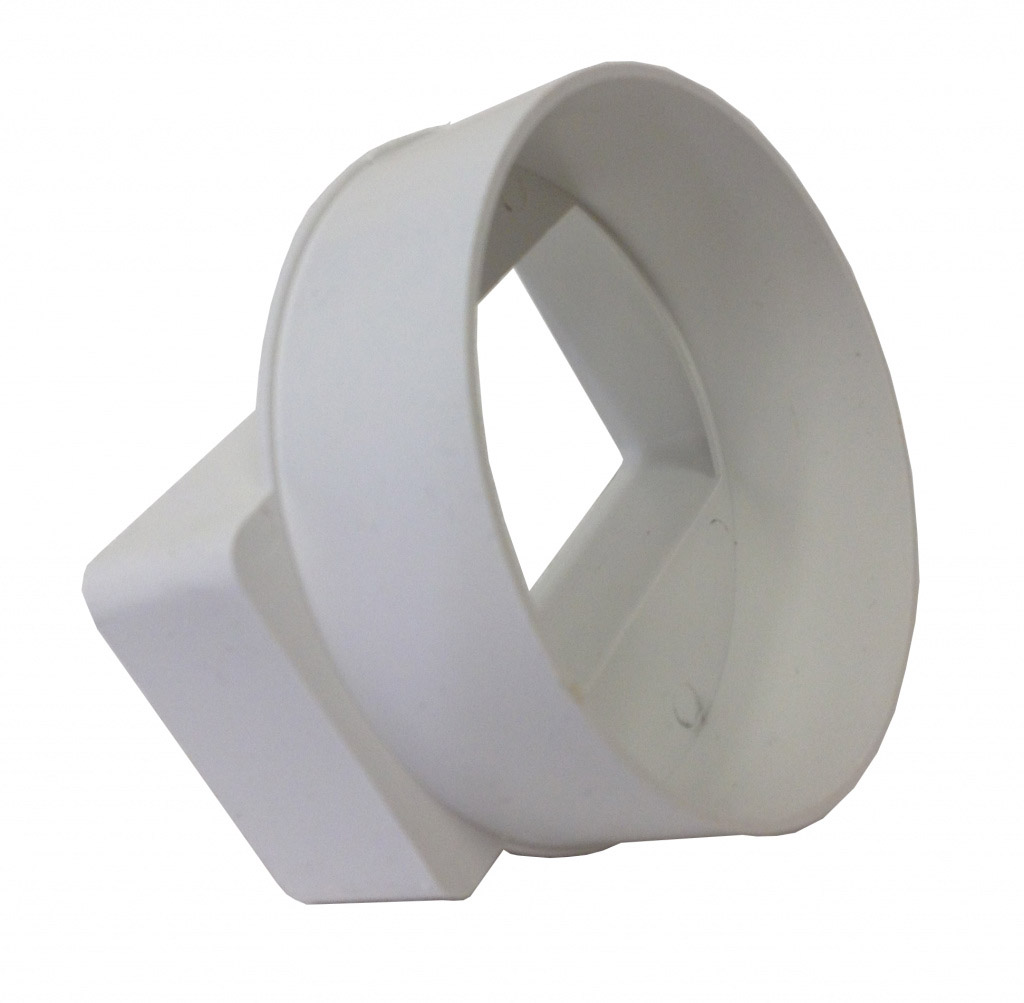 Adaptor Round To Rectangular Adaptor - 4"/100mm/110x54mm