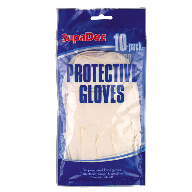 Latex Disposable Gloves - 10 Pack