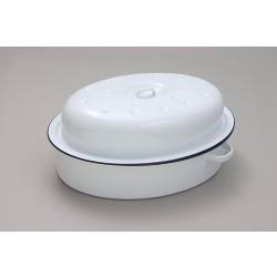 Falcon Oval Roaster - Traditional White - 26cm x 19cm x 13D