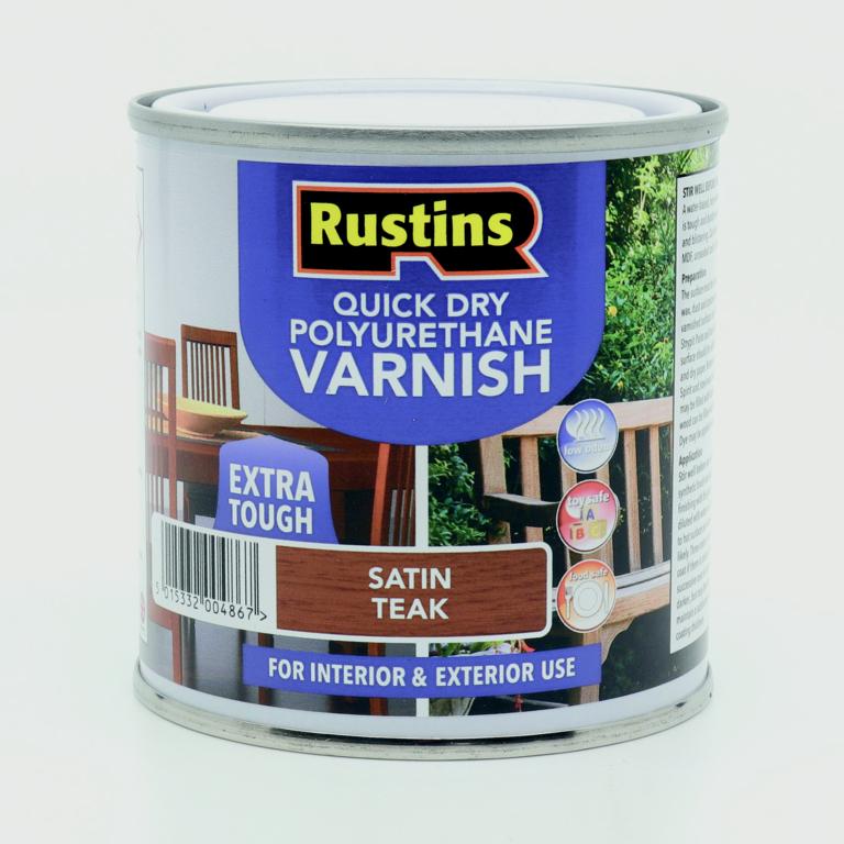 Polyurethane Satin Varnish 250ml - Teak