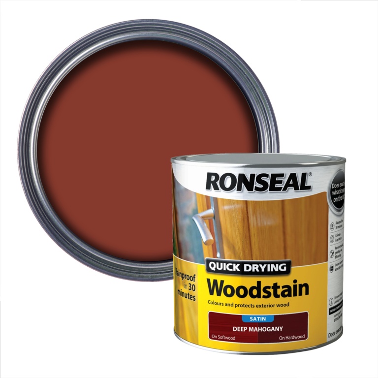 Quick Drying Woodstain Satin 2.5L - Deep Mahogany