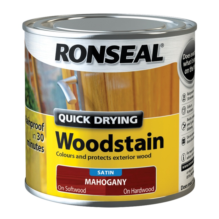 Quick Drying Woodstain Satin 250ml - Mahogany