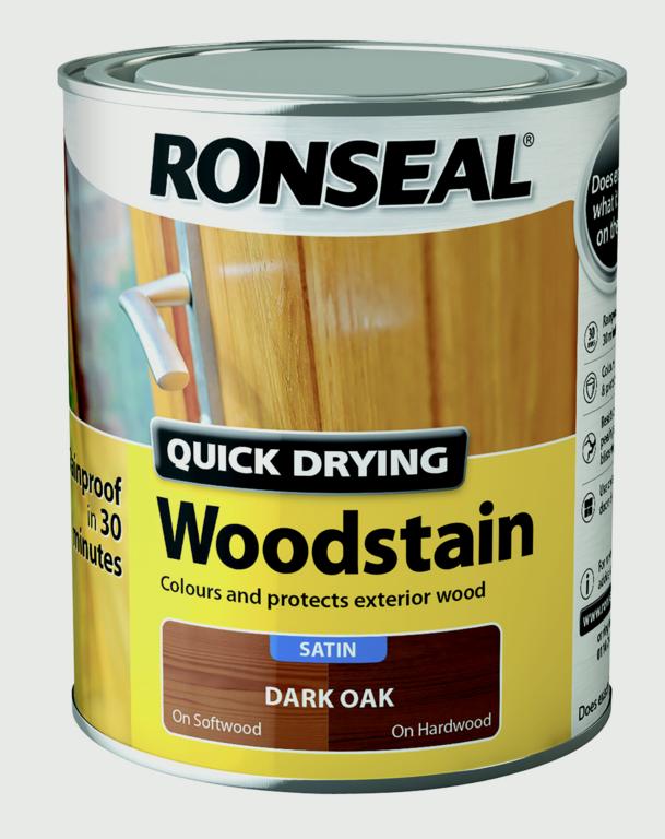 Quick Drying Woodstain Satin 750ml - Dark Oak