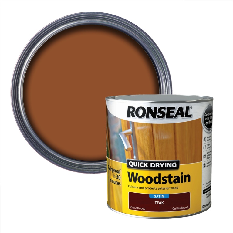 Quick Drying Woodstain Satin 2.5L - Teak