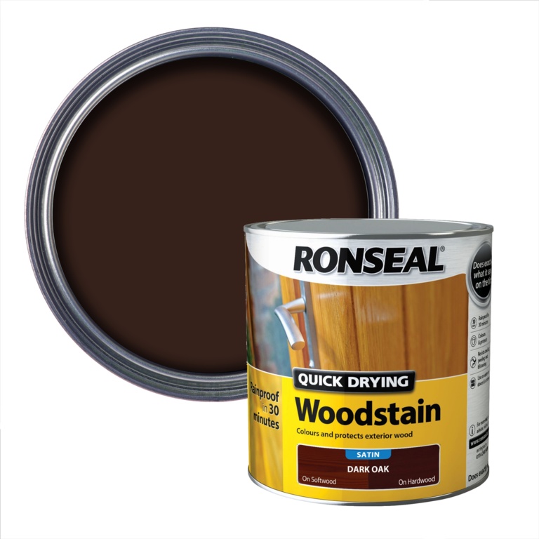 Quick Drying Woodstain Satin 2.5L - Dark Oak