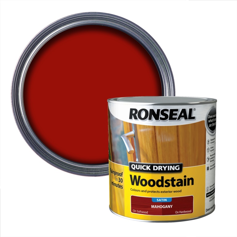 Quick Drying Woodstain Satin 2.5L - Mahogany