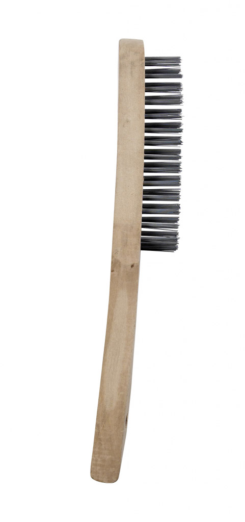 Wire Brush With Maple Handle - 3 Rows