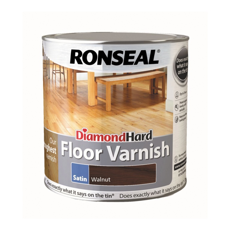 Diamond Hard Coloured Floor Varnish 2.5L - Walnut