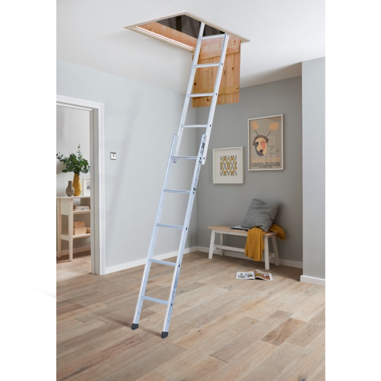 Space Maker 2 Section Aluminium Loft Ladder