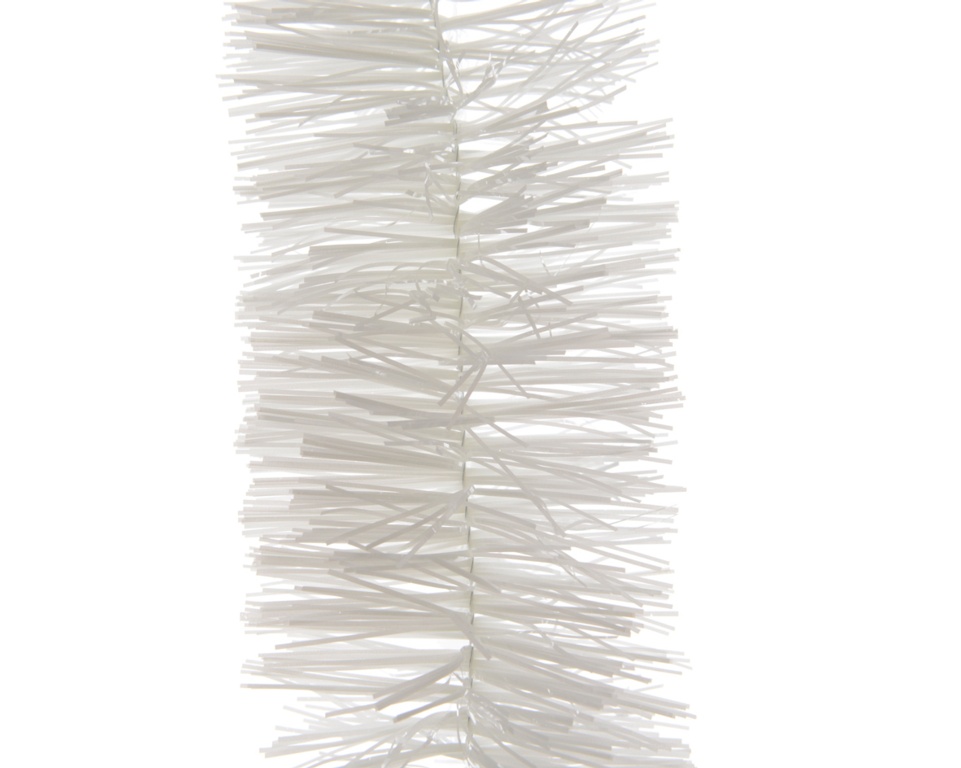 Tinsel Garland - Shiny White 4ply