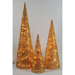 Rattan Cone Tree Gold - Indoor
