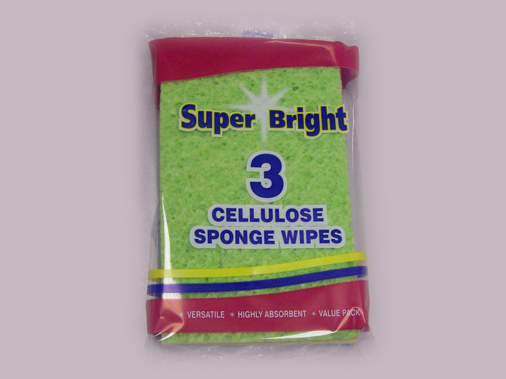 Cellulose Sponge Wipes - Pack 3