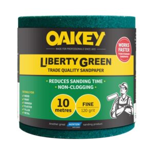 Oakey Liberty Green Rolls - 10m x 115mm - 120 Grade