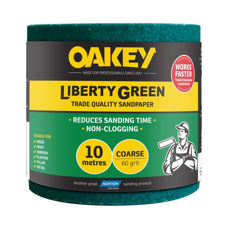 Oakey Liberty Green Rolls - 10m x 115mm - 60 Grade