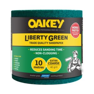 Oakey Liberty Green Rolls - 10m x 115mm - 40 Grade