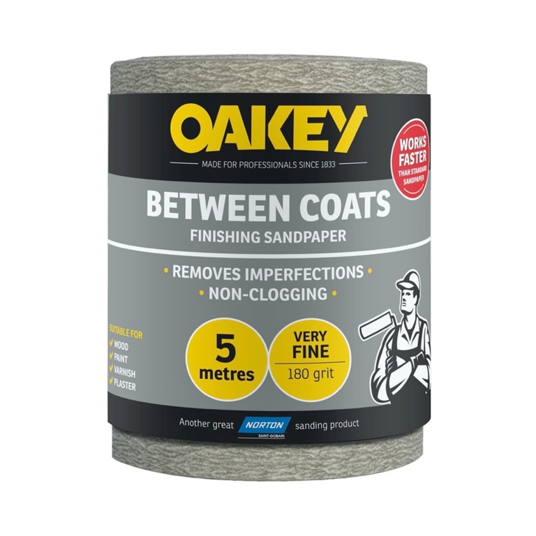 Oakey Between Coats Rolls - 5m x 115mm - 180g