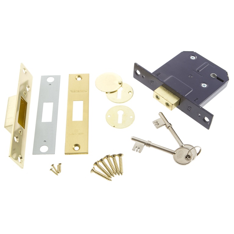 Mortice Deadlock - 5L - 3" Brass