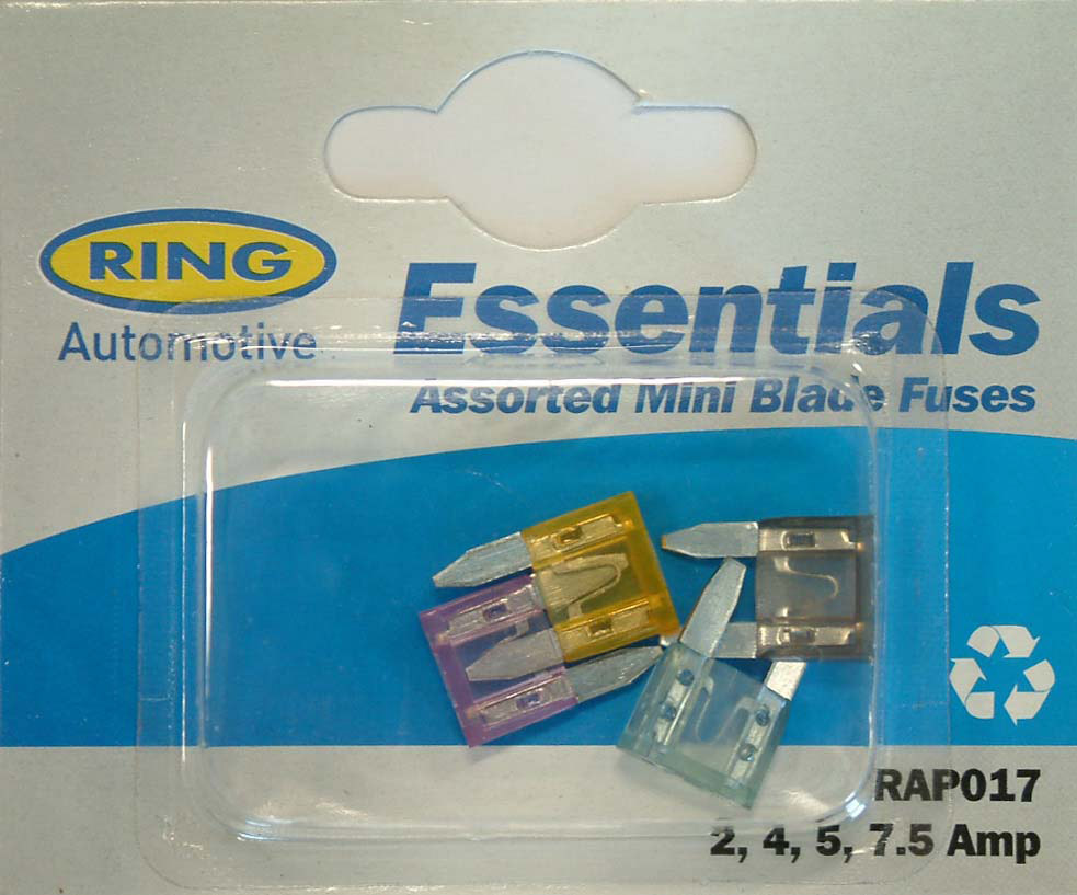 Mini Blade Fuses - 2, 4, 5, 7.5 amp