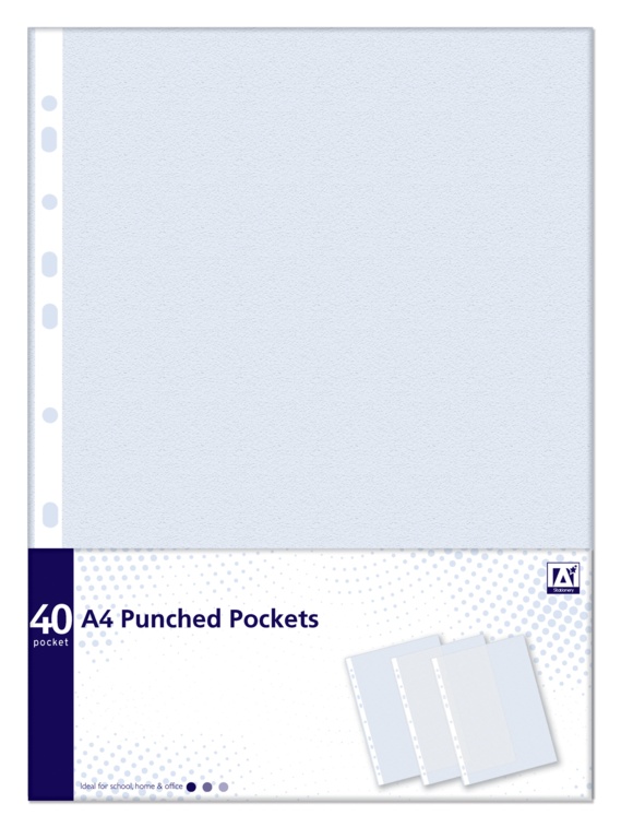 A4 Punched Pockets - 30 Pack