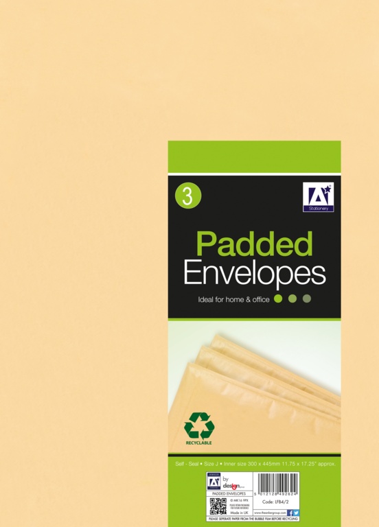 Padded Brown Envelopes - 320 x 455 Pack 3