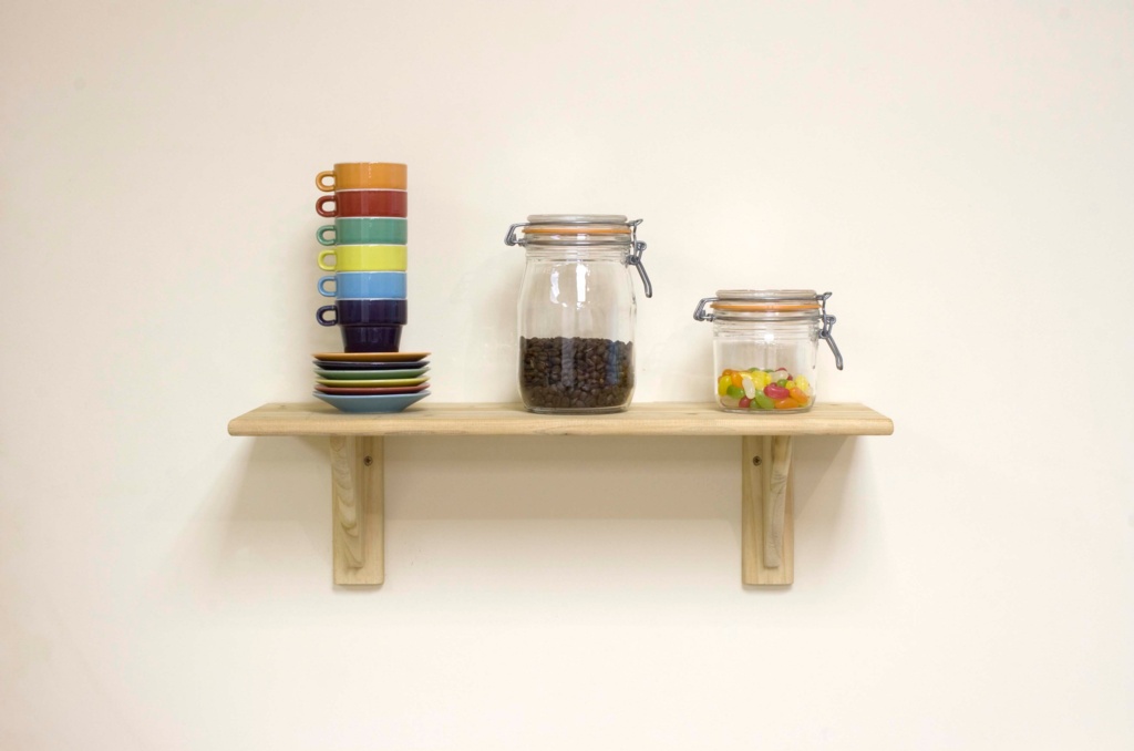 Natural Wood Shelf Kit - Pine 585mm