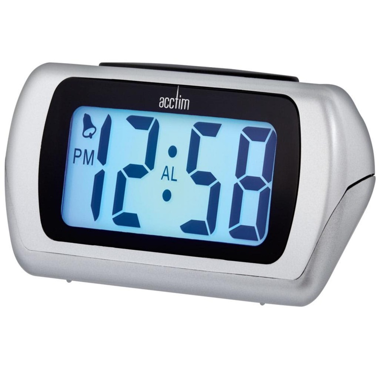 Auric LCD Clock - Silver