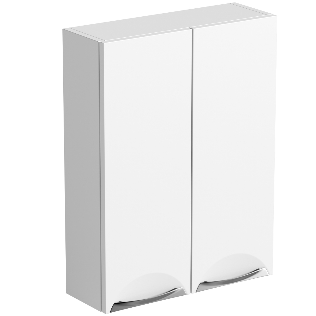 Sherwood White Double Door Wall Unit 600mm - W: 600mm H: 660mm D: 185mm