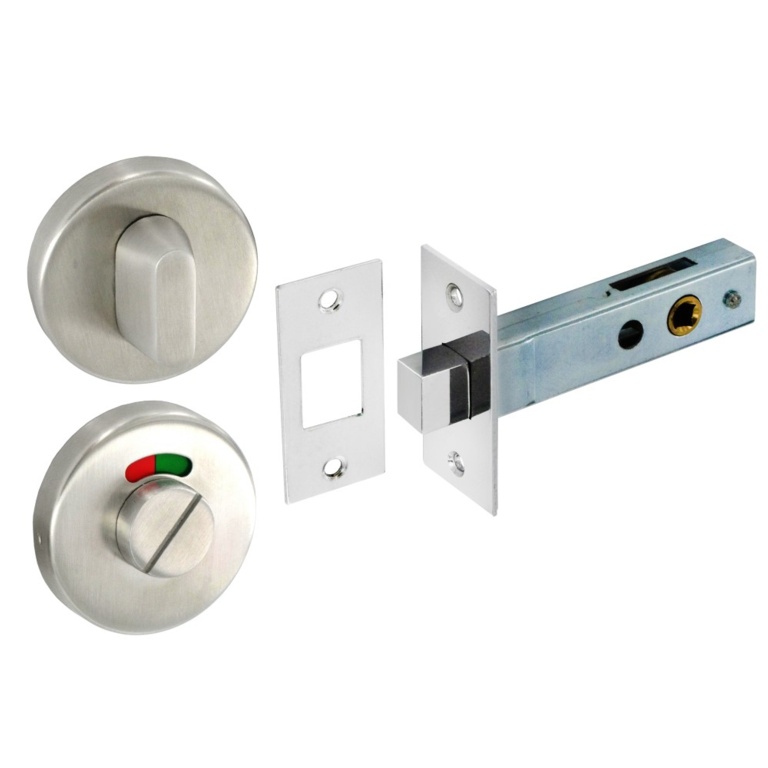 Satin Stainless Steel Thumbturn with Deadbolt (1 Set) - 50mm