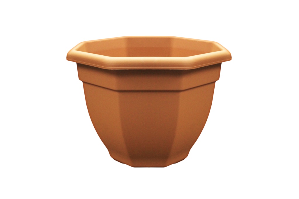 Octagonal Bell Pot - 36cm Terracotta