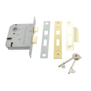 Mortice Sashlock Polished Brass - 3 Lever - 2.5"