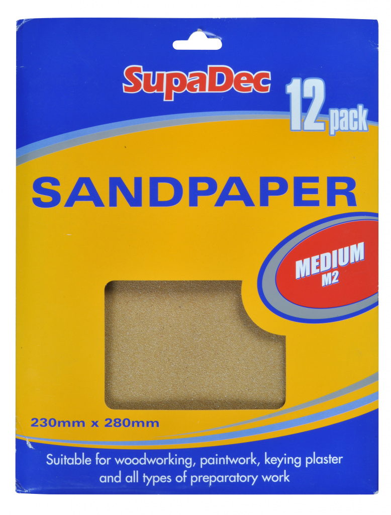 General Purpose Sandpaper - Pack 12 Medium M2