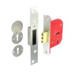 5 Lever Deadlock Brass Plated - 75mm