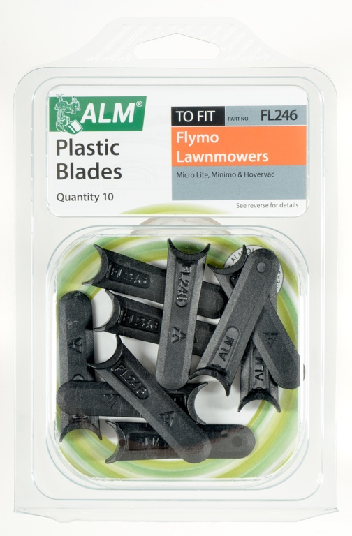 Plastic Blades - with Small Half-Moon - Pack of 10
