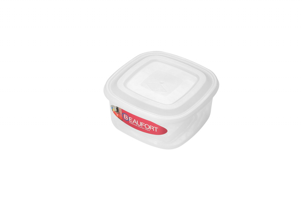 Square Food Container - 0.6L Clear