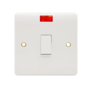 1 Gang Double Pole Switch & Pilot Light - 20 Amp