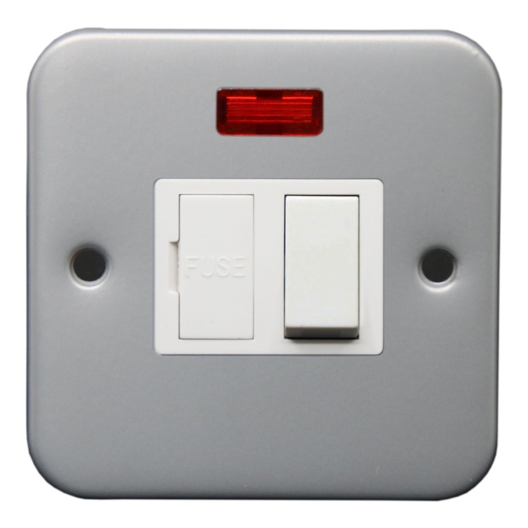 Metal Clad 1 Gang Switched Spur With Neon