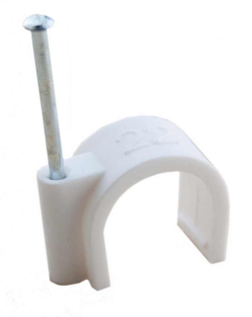 Pipe Clip Nail In - 15mm (Pack 100)