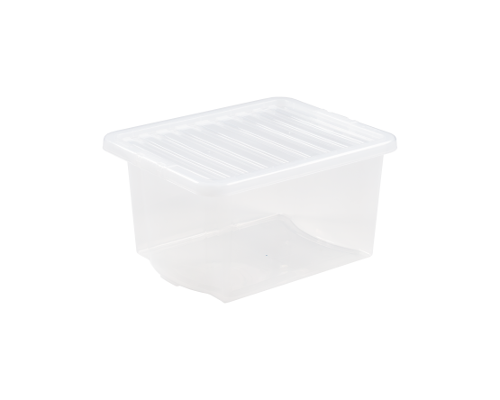 Crystal Clear Box With Lid - 37L