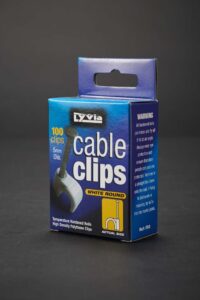 5mm White Round Cable Clips - Box 100