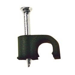 7mm Round Cable Clips - Box 100